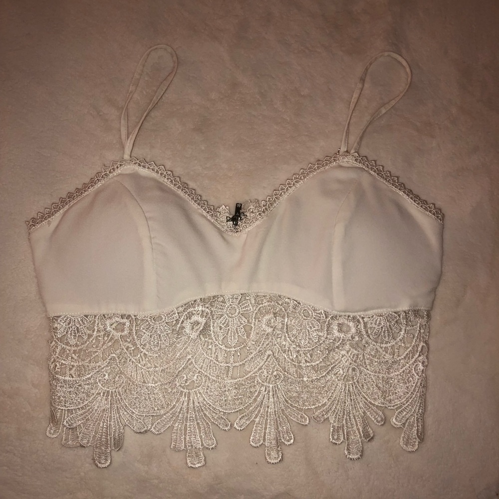 White bra top